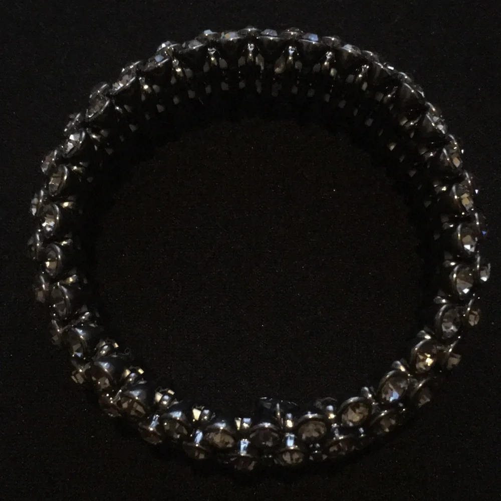 JCrew Gunmetal Crystal Bracelet